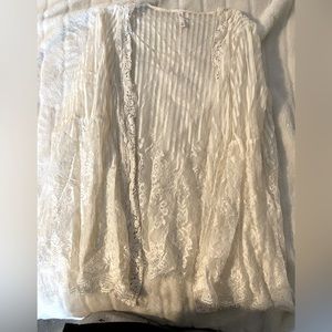 White lace cardigan